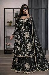 Zainabzara- 3 piece Lawn frock style Printed suit -KP1226