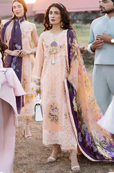 KP711-SUMMER MUSHQ 3PC EMBROIDERED LAWN SUIT WITH PRINTED SILK DUPATTA