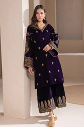 Baroque - Embroidered Velvet 3piece suit - kp2029