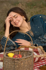 Allys - Summer 3PC Lawn Embroidered with Sequence work Suit - KP1119