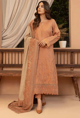 Bin ilyas - Winter 3PC Dhanak Embroidered Suit - kp3398