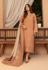 Bin ilyas - Winter 3PC Dhanak Embroidered Suit - kp3398