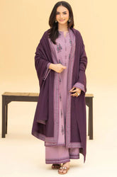Izel - Winter 3PC Dhanak Embroidered Suit - KP33132