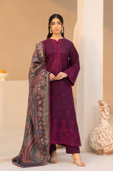 Mohagni - Winter 3PC Dhanak Embroidered Suit - kp3381