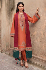 Jazmin - Winter 3PC Dhanak Embroidered Suit - kp3308