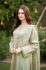 KP1062 - Bareeze 3PC Lawn Embroidered Suit