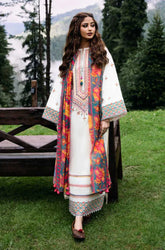 ZN1016 - Sapphire 3PC Lawn Embroidered Suit