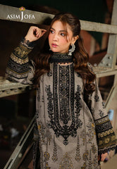 Asim Jofa - Winter 3PC Karandi Digital Print Dress - KP33410