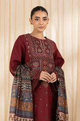 Sapphire - Winter 3PC Dhanak Embroidered Suit - kp600