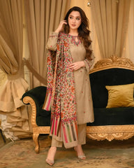 Winter 3PC Dhanak Embroidered Suit - kp33131