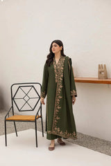 Agha Noor - Winter 3PC Dhanak Embroidered Suit - kp624