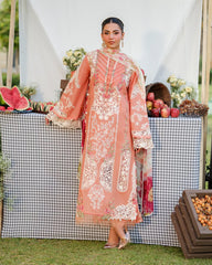 Elaf - Summer 3PC Lawn Chikenkari Embroidered Shirt - KP1126