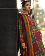 Charizma - Winter 3PC Karandi Digital Print Dress - KP33100