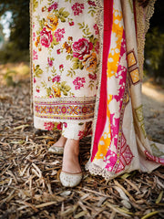 Sapphire - Winter 3PC Karandi Digital Print Dress - KP33430