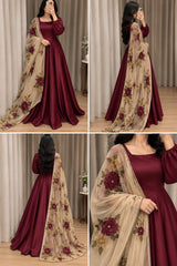 zainabzara Winter - Frock Silk Embroidered Suit - kp1306