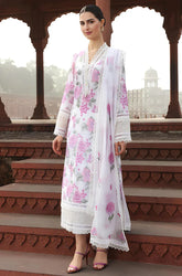 KP245-Bareeze -Embroided 3pc lawn dress with embroidered chiffon dupatta