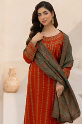 Mohagni - Winter 3PC Dhanak Embroidered Suit - kp3364