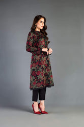 KP199-Bareeze -Embroidered 3pc lawn dress with embroidered chiffon dupatta