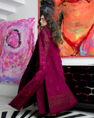 ZAIB - Winter 3PC Dhanak Embroidered Suit - kp1272
