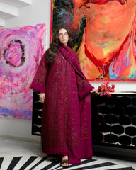 ZAIB - Winter 3PC Dhanak Embroidered Suit - kp1272