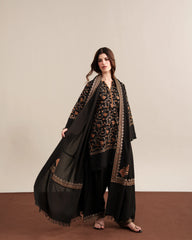 Ziva - Winter 3PC Dhanak Embroidered Suit - KP1305