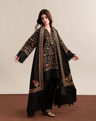 Ziva - Winter 3PC Dhanak Embroidered Suit - KP1305