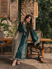 Izel - Winter 3PC Dhanak Embroidered Suit - kp1298