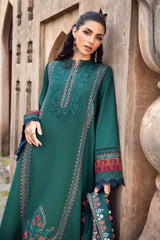 Maria.b - Winter 3PC Dhanak Embroidered Suit - kp3370
