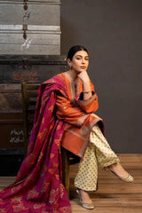 Urge - Winter 3PC Dhanak Embroidered Suit - kp3301