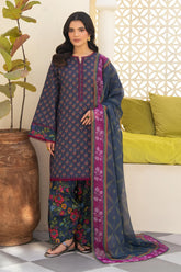 Summer 3PC Lawn Digital Print Dress - KP1191