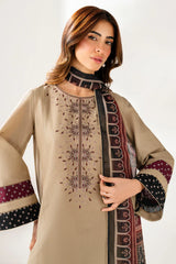 Jazmin - Winter 3PC Dhanak Embroidered Suit - kp3361