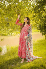 Aneelas - Summer 3PC Lawn Digital Print Dress - KP1159