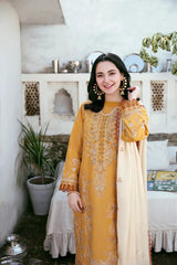 Florent - Winter 3PC Dhanak Embroidered Suit - kp3346