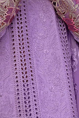 Qalamkar - 3PC Lawn Chikenkari Embroidered Shirt - KP1079