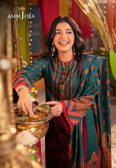 Asim Jofa - Winter 3PC Karandi Digital Print Dress - KP33402