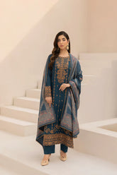 Mohagni - Winter 3PC Dhanak Embroidered Suit - kp3341