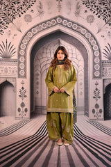 Urge - Winter 3PC Dhanak Embroidered Suit - kp3344