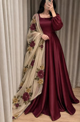 zainabzara Winter - Frock Silk Embroidered Suit - kp1306