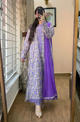 Khaadi - Summer 3PC Lawn Digital Print Dress - KP1149