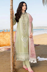 Qalamkar - Summer 3PC Lawn Chicken Kari Embroidered Suit - kp1107