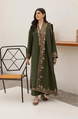 Agha Noor - Winter 3PC Dhanak Embroidered Suit - kp624