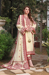 Asim Jofa - Winter 3PC Dhanak Embroidered Suit - kp3383