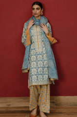 Summer 3PC Lawn Digital Print Dress - KP1193