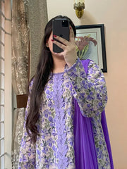 Khaadi - Summer 3PC Lawn Digital Print Dress - KP1149