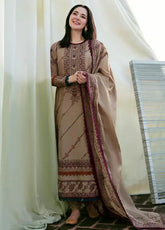 Florent - Winter 3PC Dhanak Embroidered Suit - kp3346