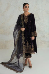 Jazmin Embroidered Velvet 3piece suit - KP2011