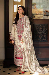 Asim Jofa - Winter 3PC Dhanak Embroidered Suit - kp3306