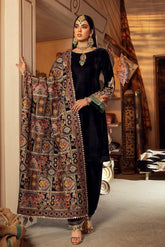 Khuda Baksh Embroidered Velvet 3piece suit - KP2017