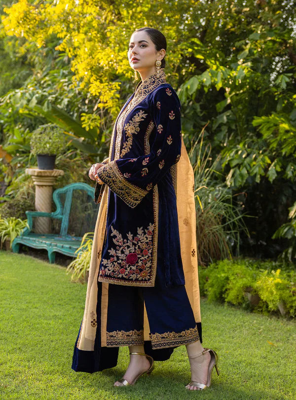 Baroque - Embroidered Velvet 3piece suit - KP3357