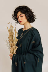 kp566-WINTER 3PC Dhannak Embroidered Suit with Dhanak Embroidered Shawll